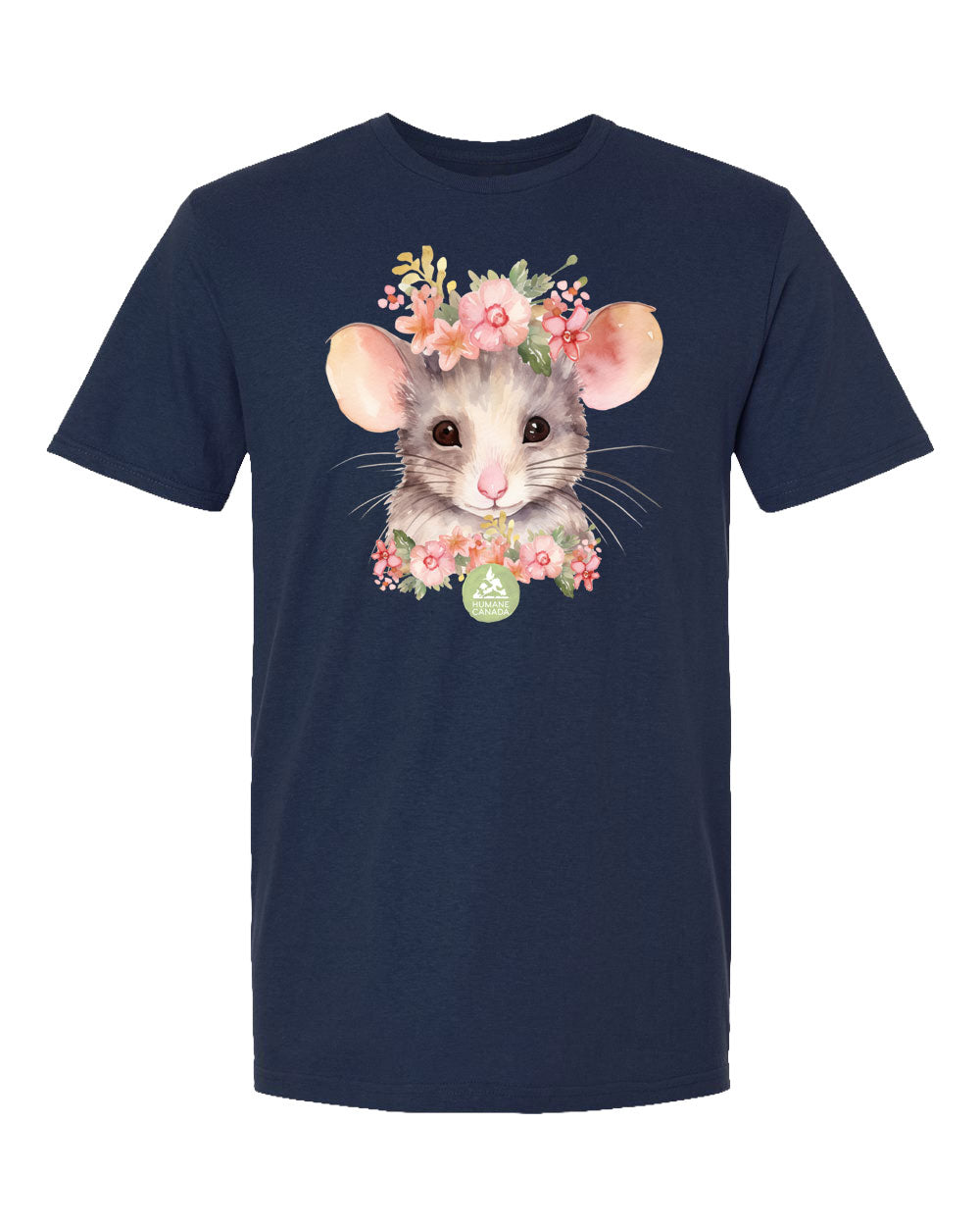 Floral Mouse - Crewneck Unisex T-shirt