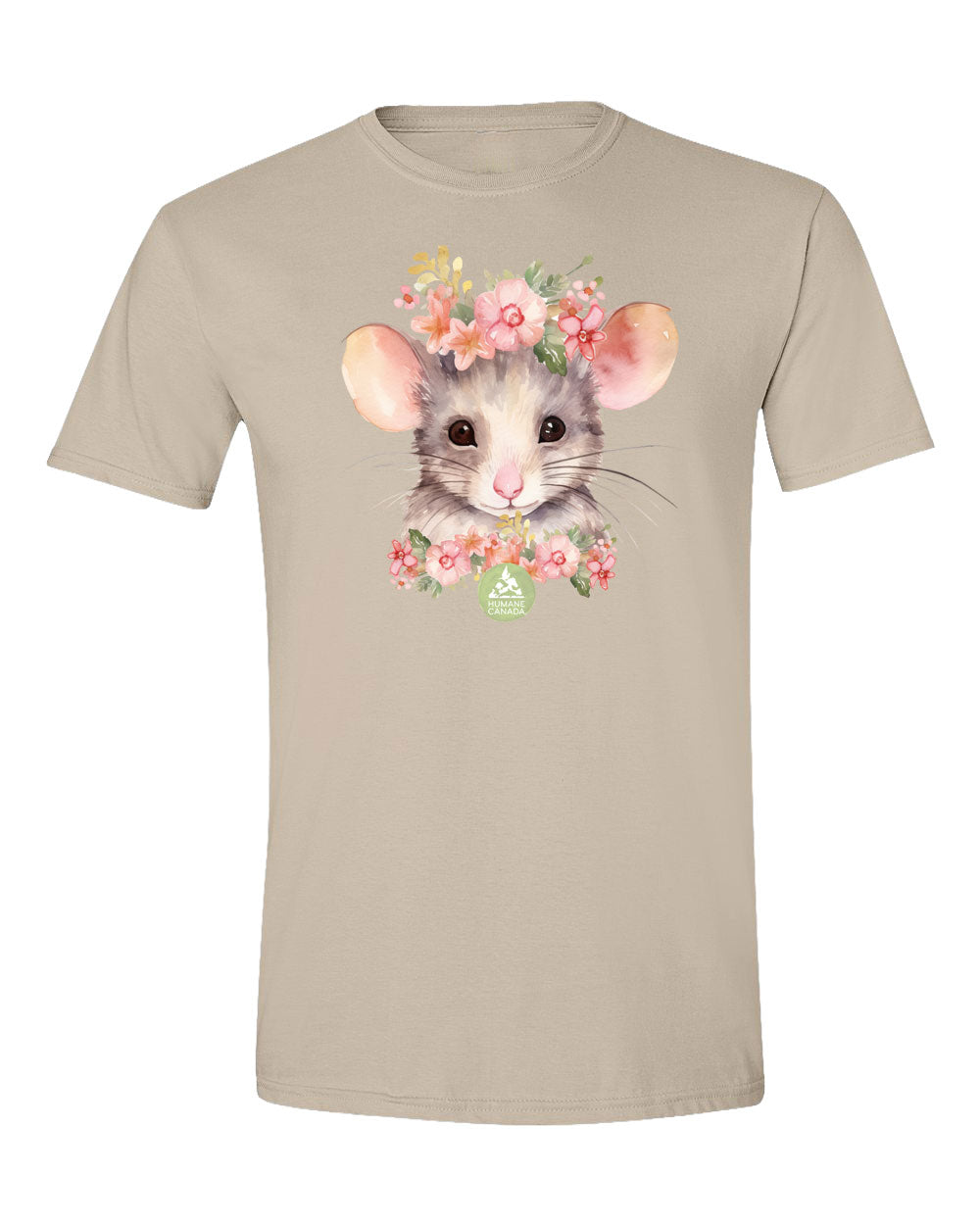 Floral Mouse - Crewneck Unisex T-shirt
