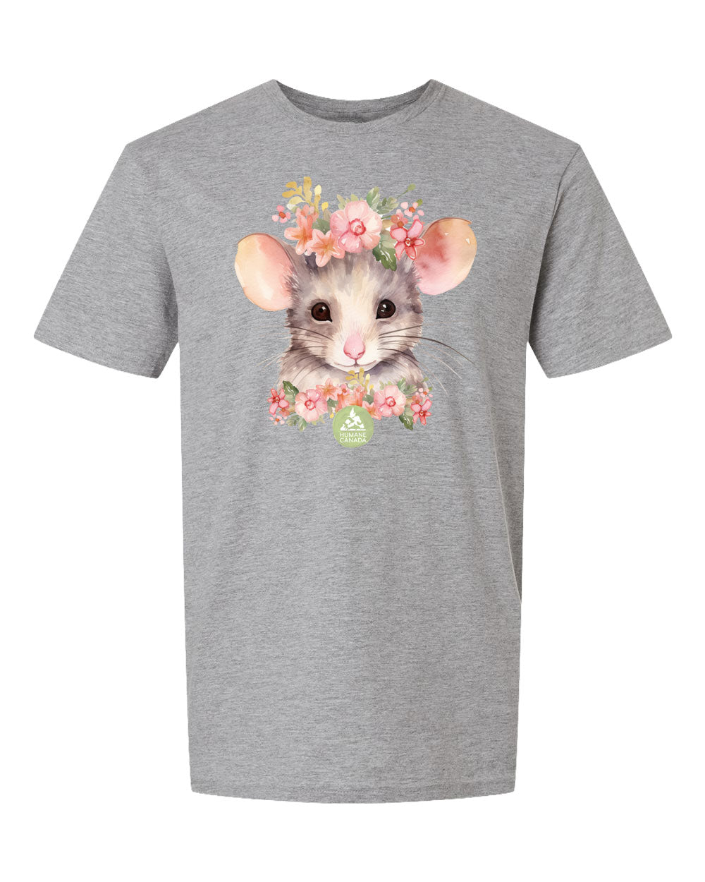 Floral Mouse - Crewneck Unisex T-shirt