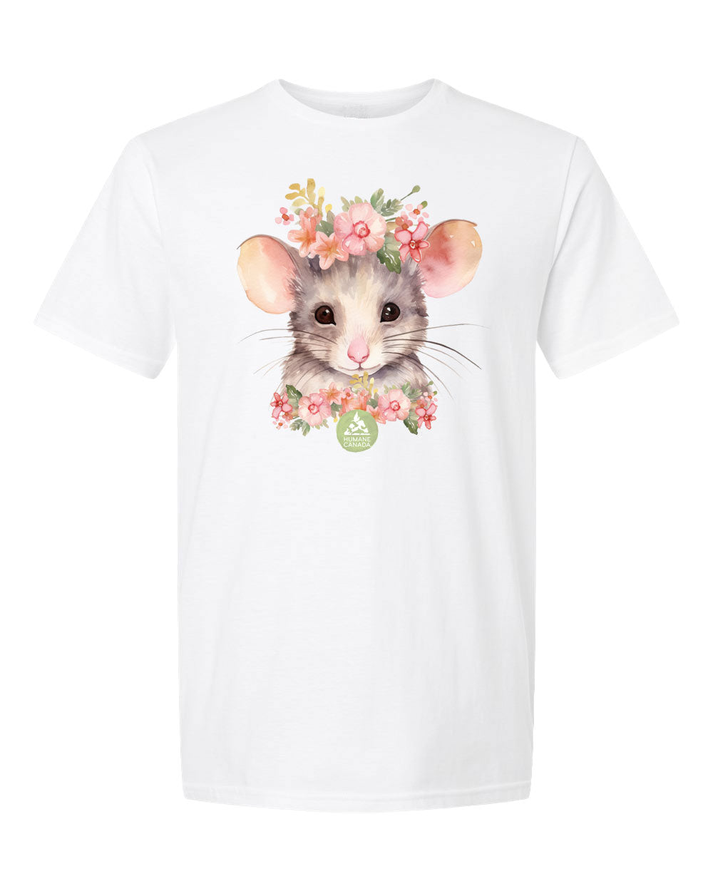 Floral Mouse - Crewneck Unisex T-shirt