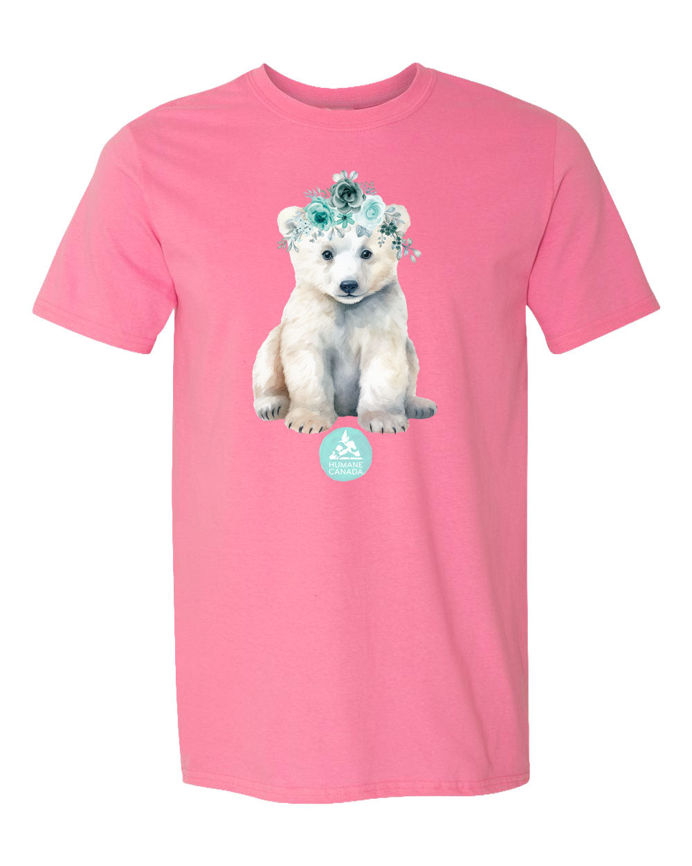 Floral Polar Bear - Crewneck Unisex T-shirt