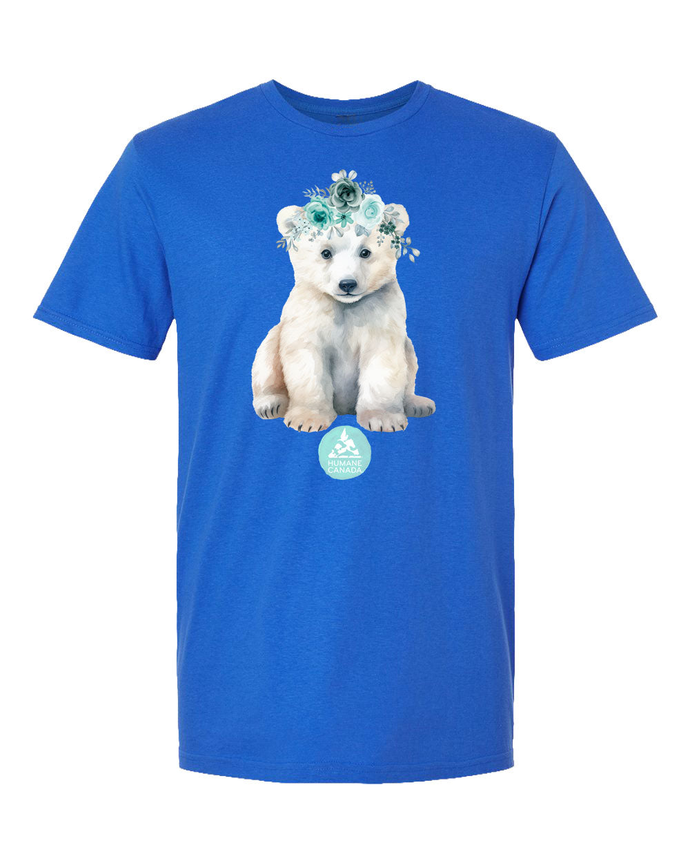 Floral Polar Bear - Crewneck Unisex T-shirt