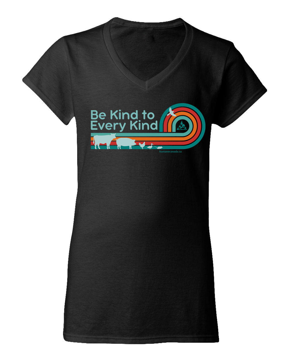 Be Kind to Every Kind - V-Neck Ladies T-shirt