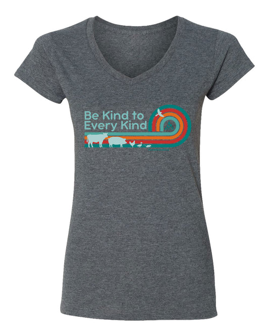 Be Kind to Every Kind - V-Neck Ladies T-shirt