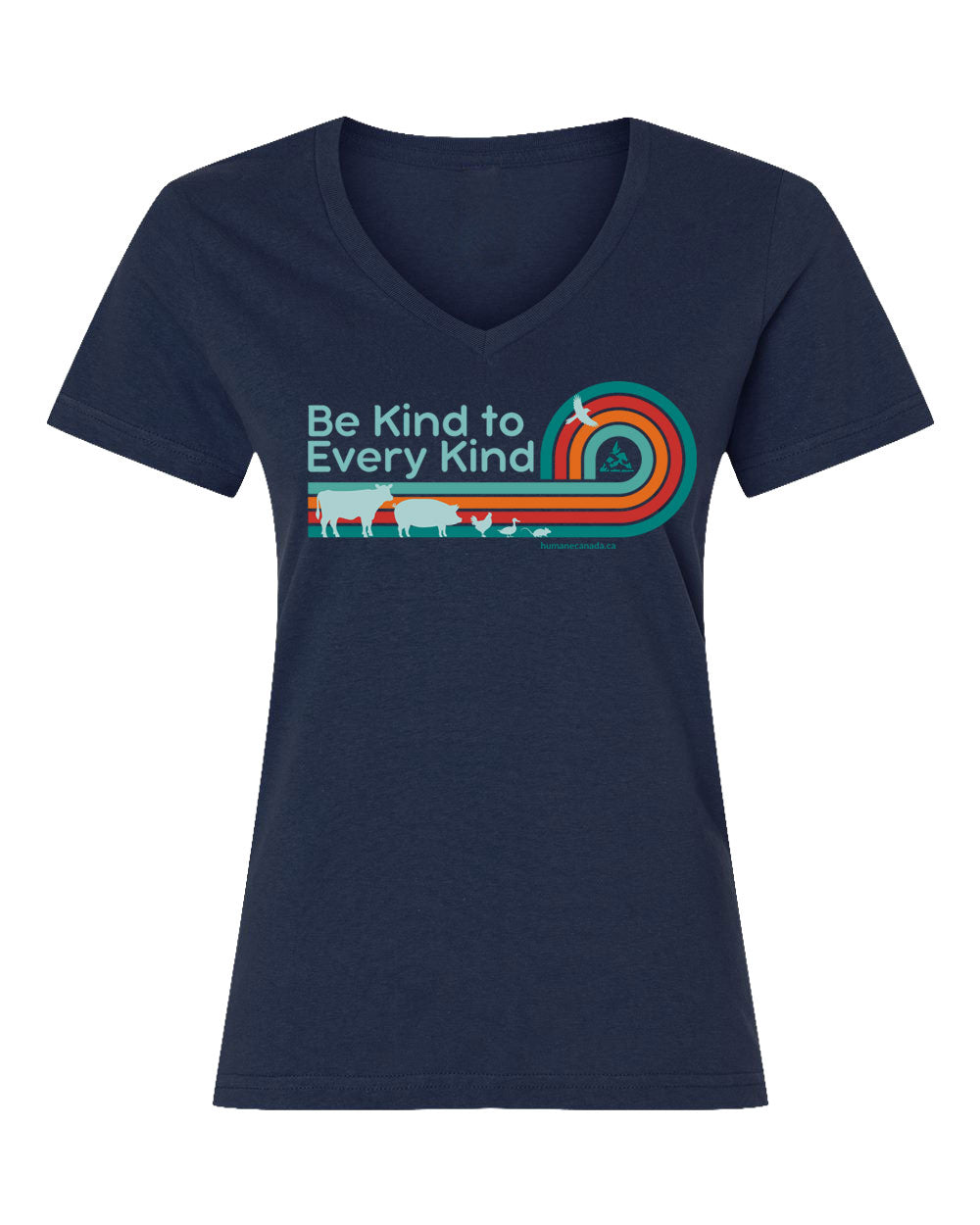 Be Kind to Every Kind - V-Neck Ladies T-shirt