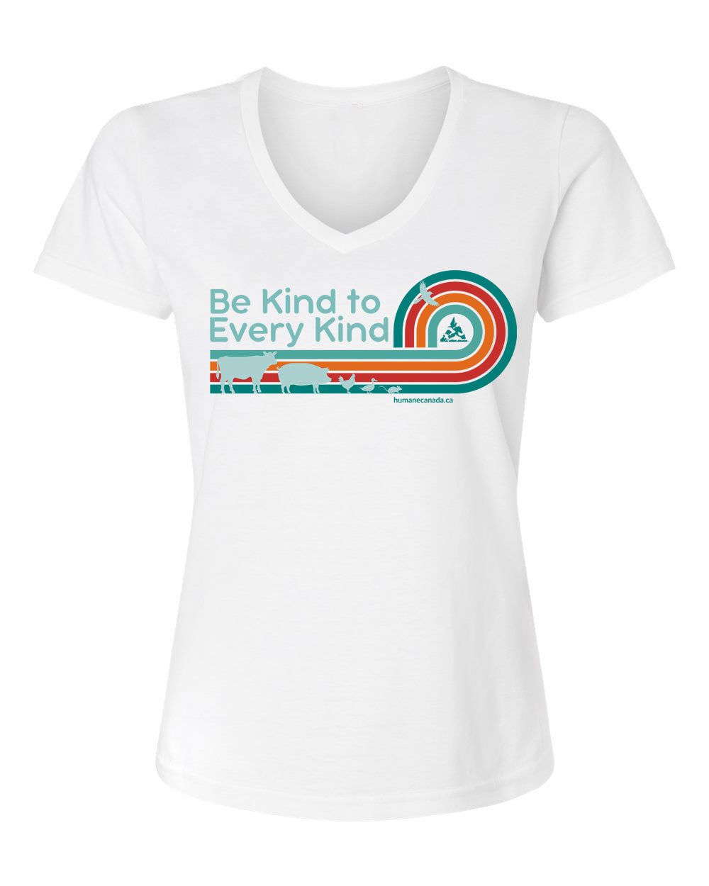 Be Kind to Every Kind - V-Neck Ladies T-shirt