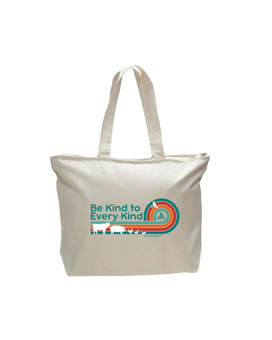 Be Kind to Every Kind Zip Tote Bag