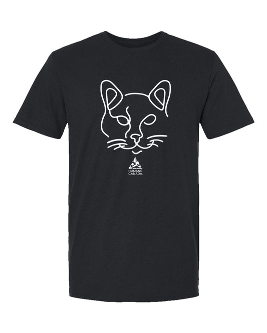 Line Art Cat - Crewneck Unisex T-shirt
