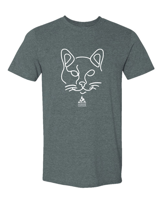 Line Art Cat - Crewneck Unisex T-shirt