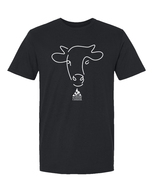 Line Art Cow - Crewneck Unisex T-shirt