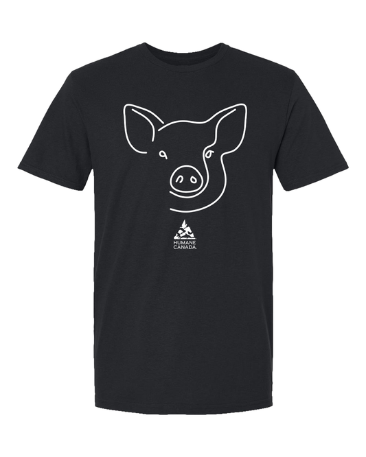 Line Art Pig - Crewneck Unisex T-shirt