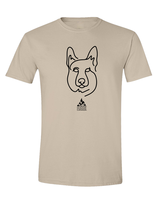Line Art Shepherd - Crewneck Unisex T-shirt