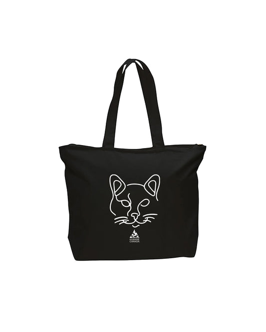 Line Art Animals Zip Tote Bag