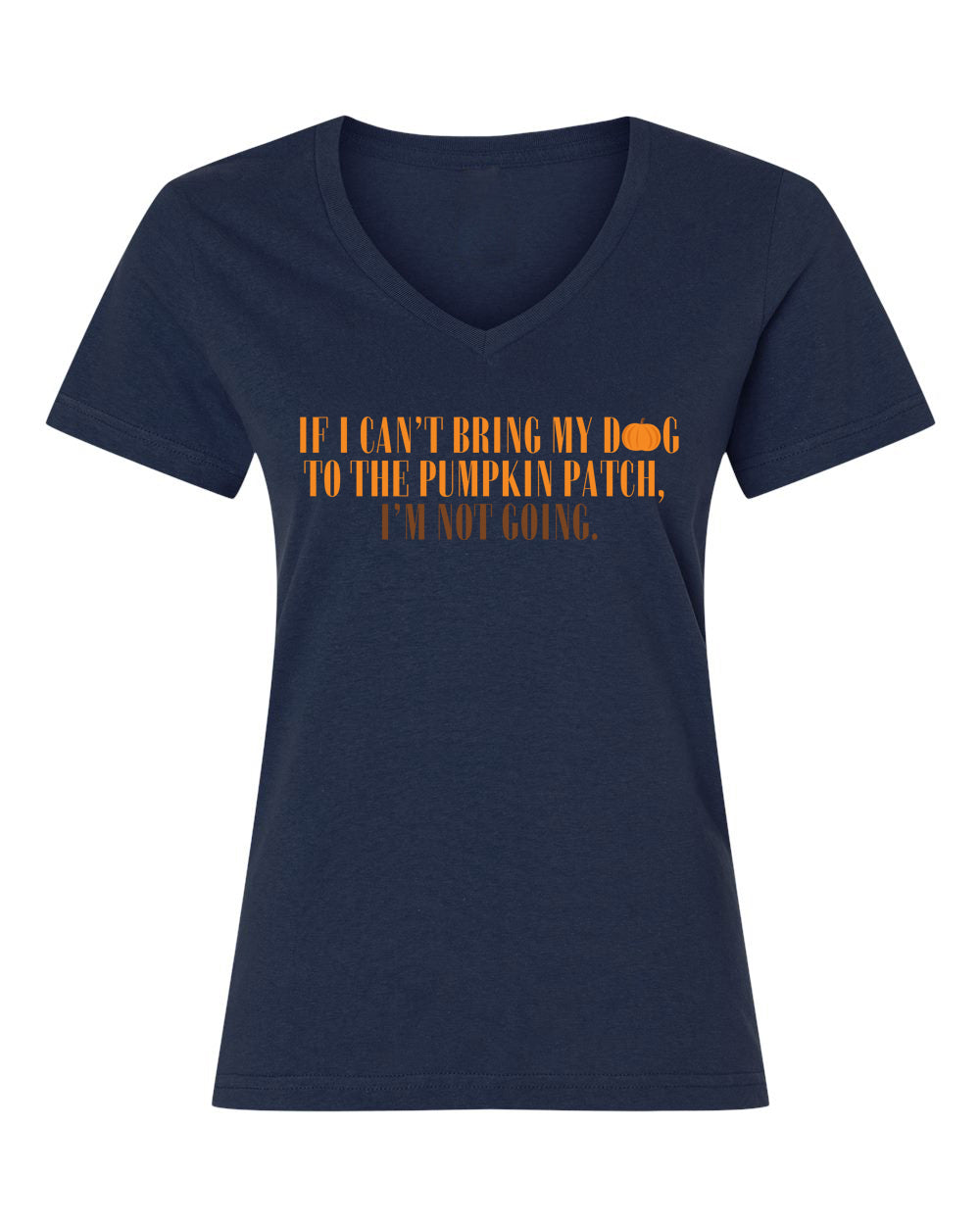 Pumpkin Patch - V-Neck Ladies T-shirt