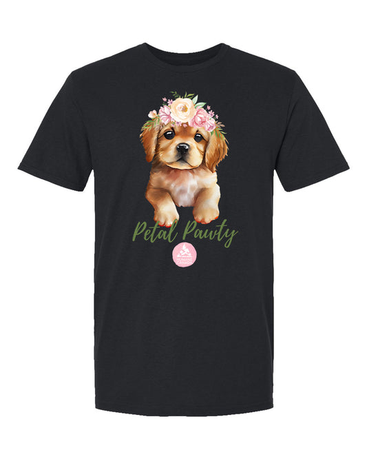 Petal Pawty Puppy - Crewneck Unisex T-shirt