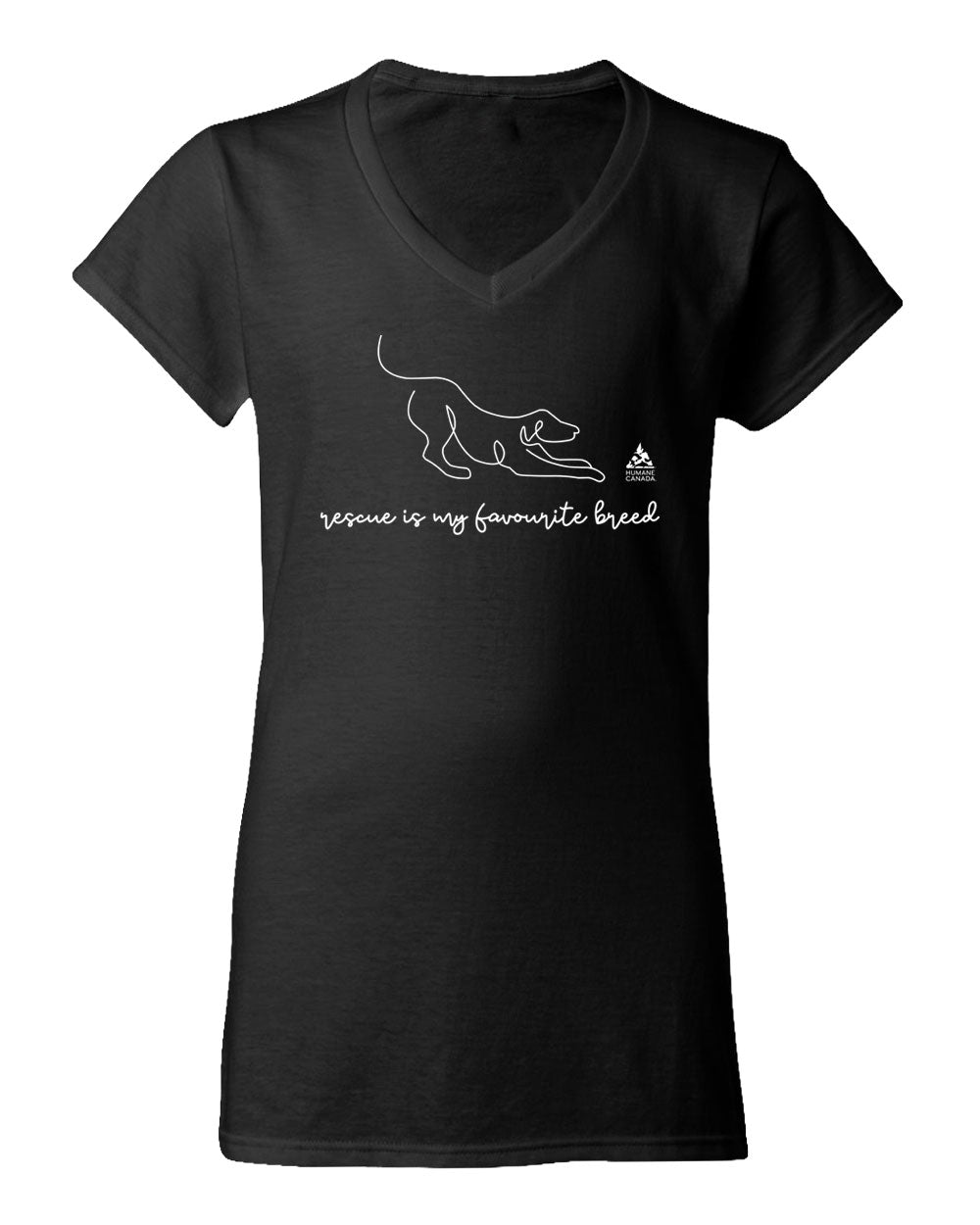 Rescue Dog - V-Neck Ladies T-shirt