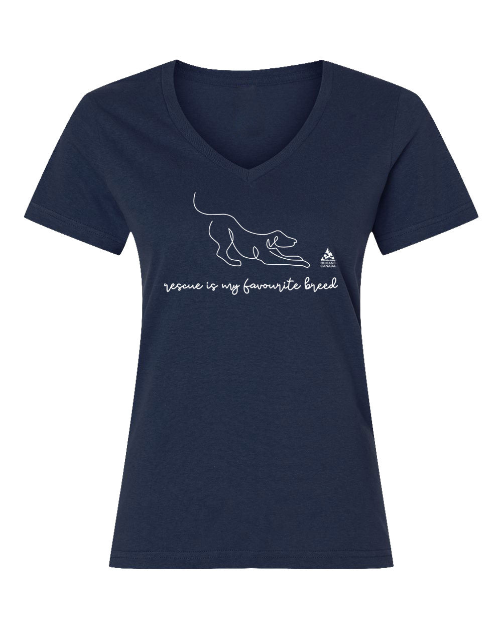 Rescue Dog - V-Neck Ladies T-shirt