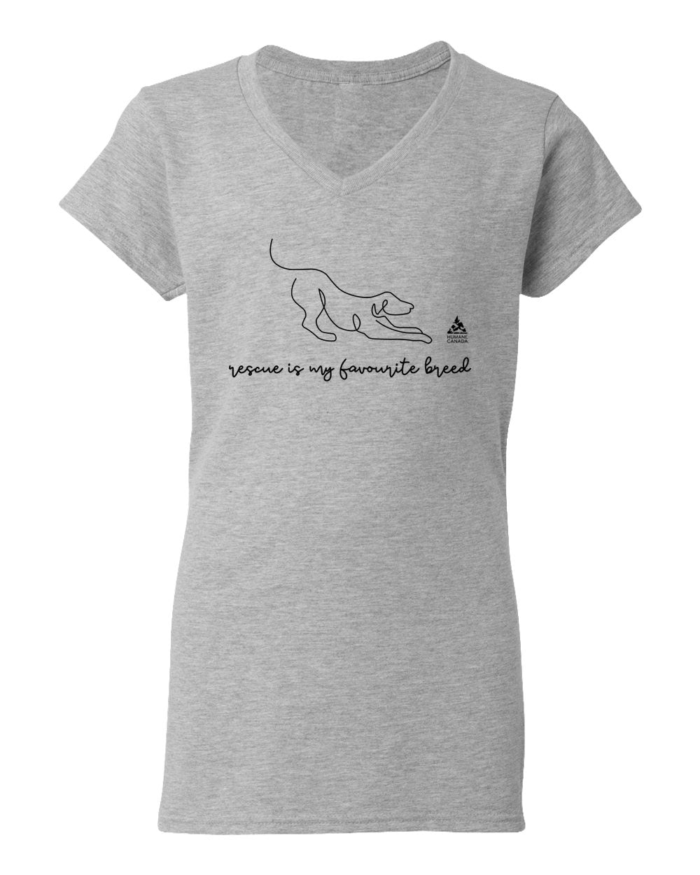 Rescue Dog - V-Neck Ladies T-shirt