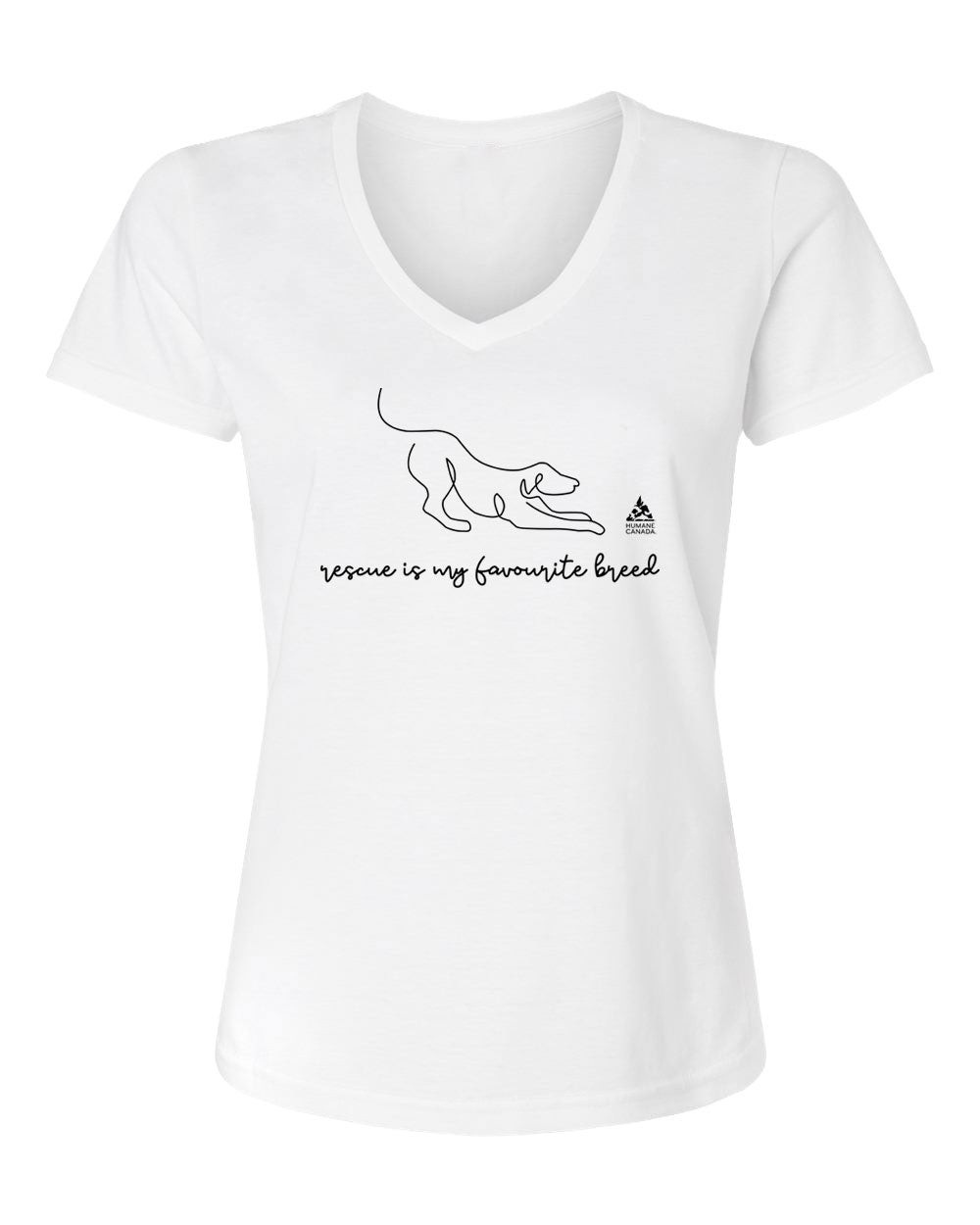 Rescue Dog - V-Neck Ladies T-shirt