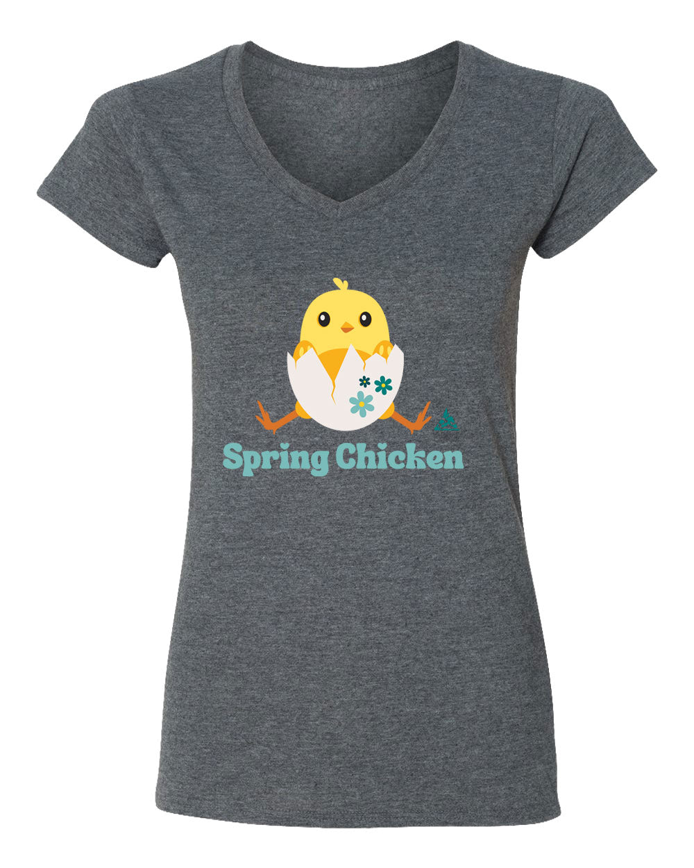 Spring Chicken - V-Neck Ladies T-shirt