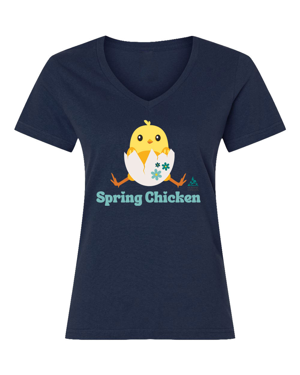 Spring Chicken - V-Neck Ladies T-shirt