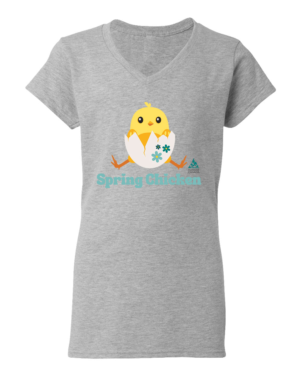 Spring Chicken - V-Neck Ladies T-shirt