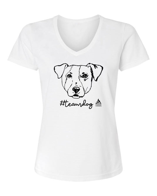 Team Dog - V-Neck Ladies T-shirt