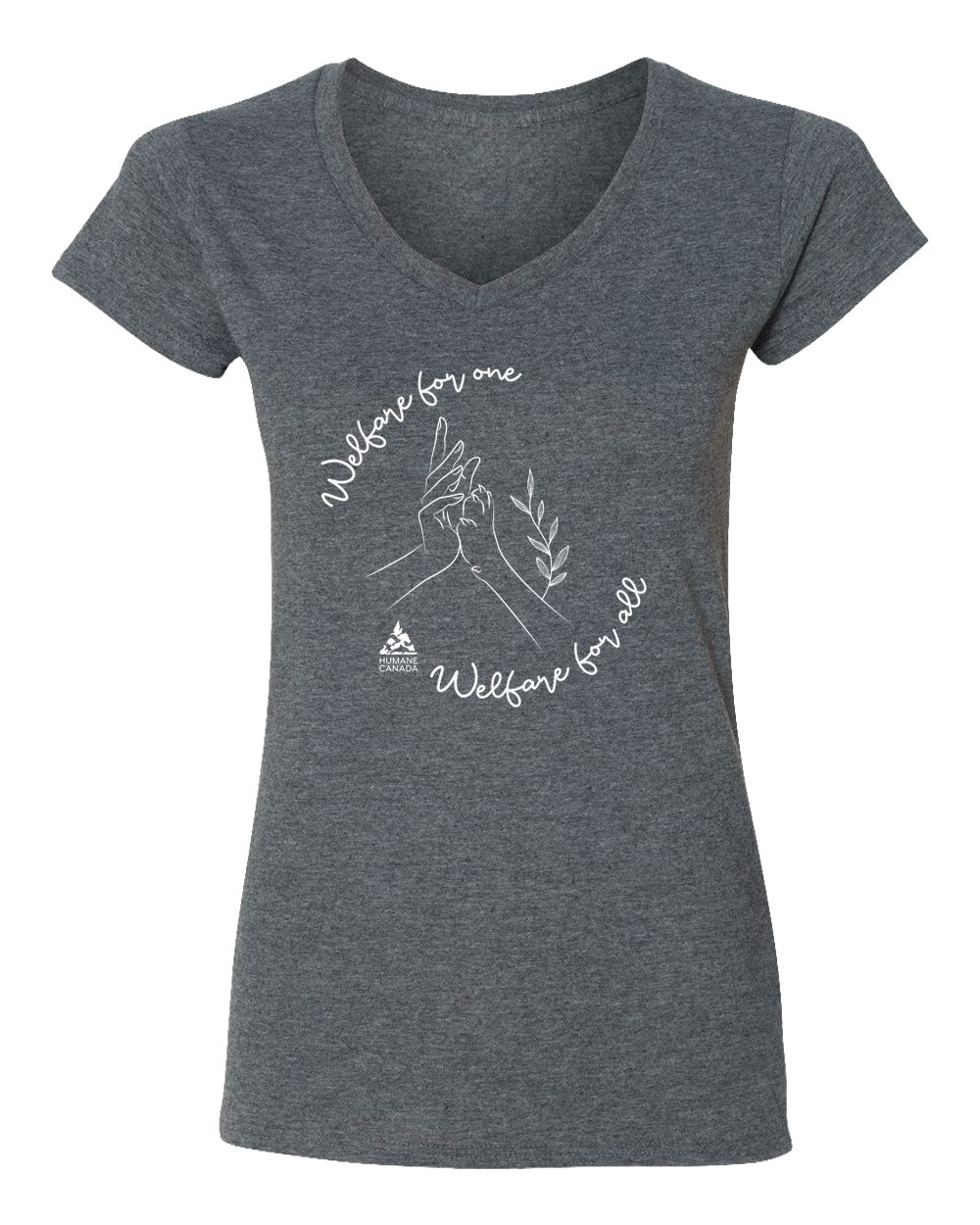 Welfare for One and All - V-Neck Ladies T-shirt