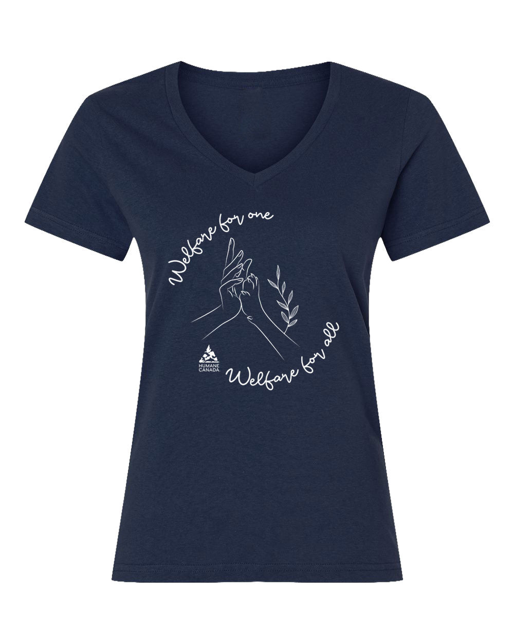 Welfare for One and All - V-Neck Ladies T-shirt