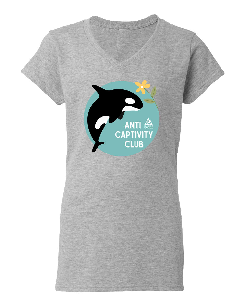 Whale - V-Neck Ladies T-shirt
