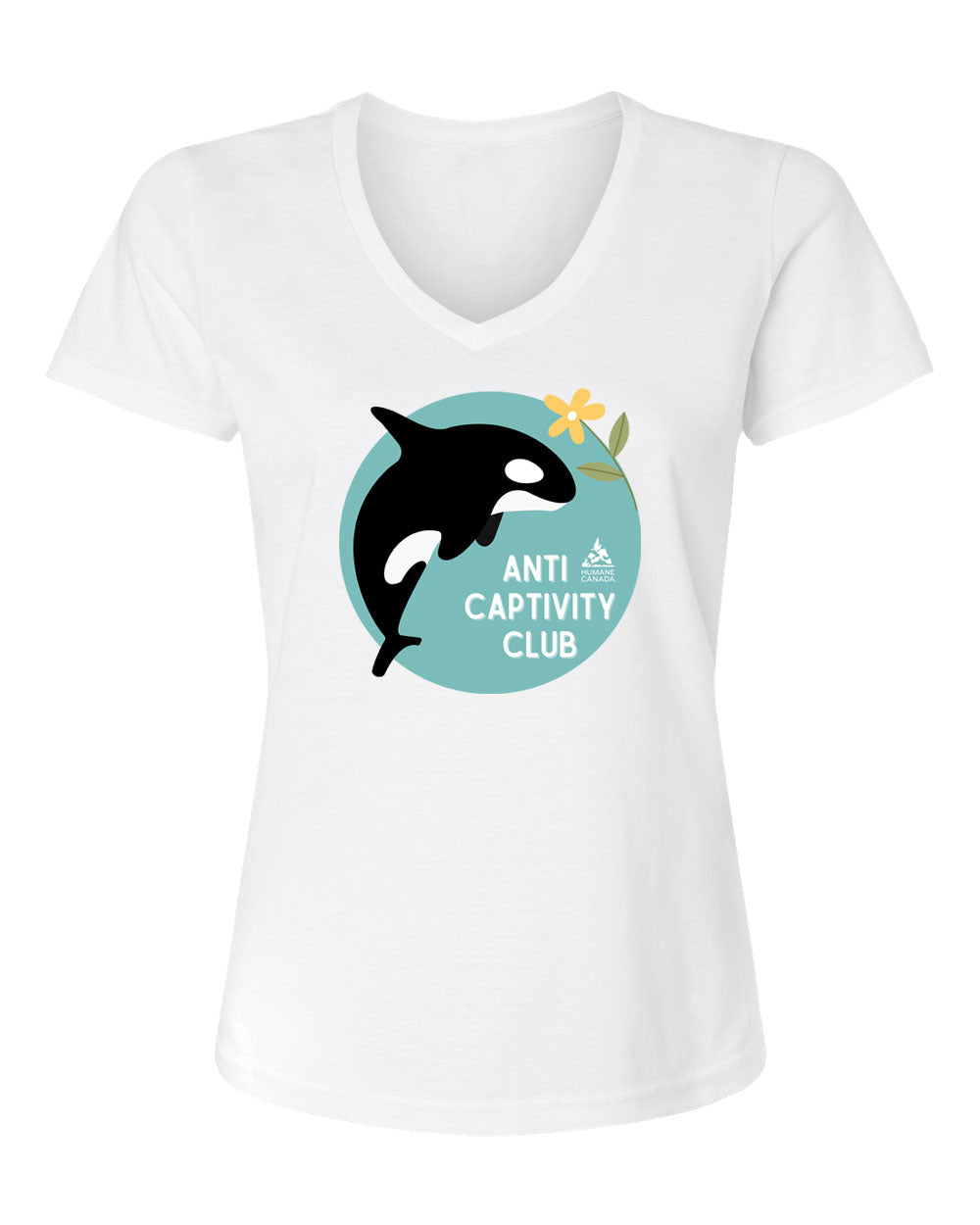 Whale - V-Neck Ladies T-shirt