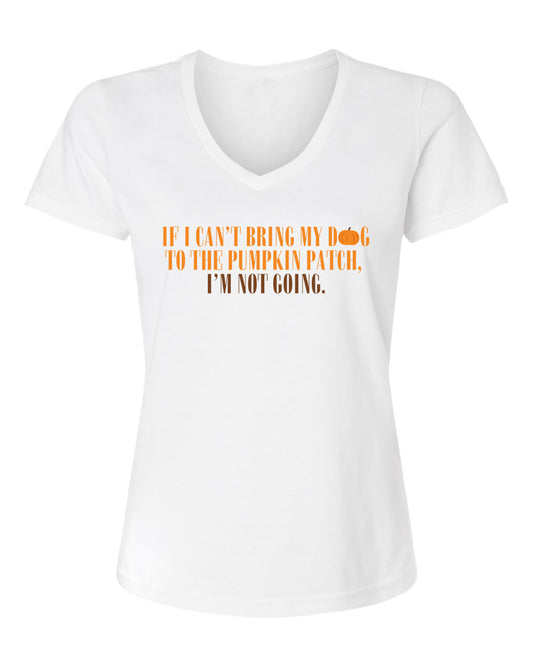 Pumpkin Patch - V-Neck Ladies T-shirt