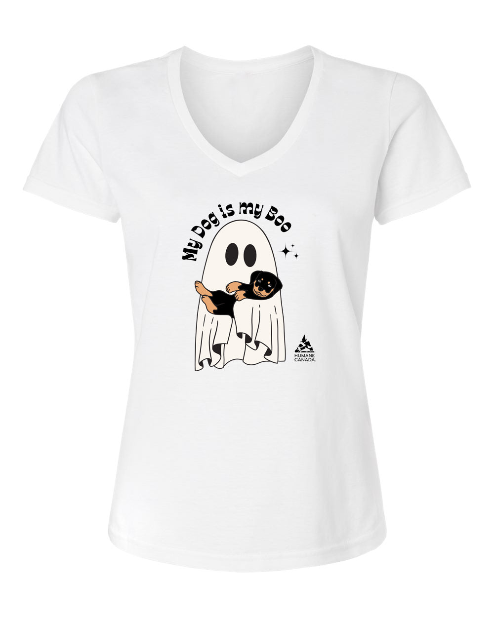 My Dog is My Boo- V-Neck Ladies T-shirt