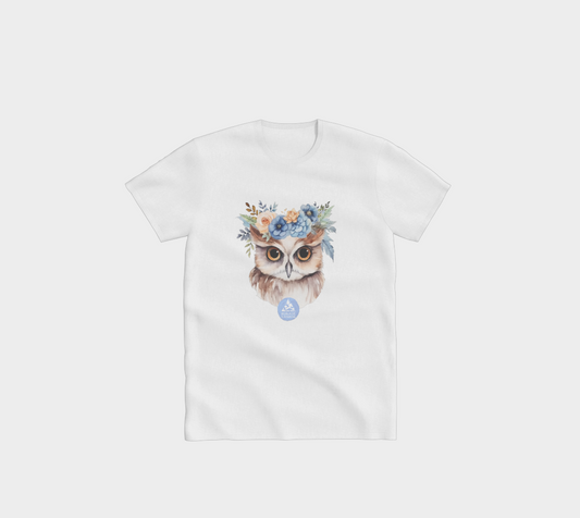 Floral Owl Crewneck T-Shirt