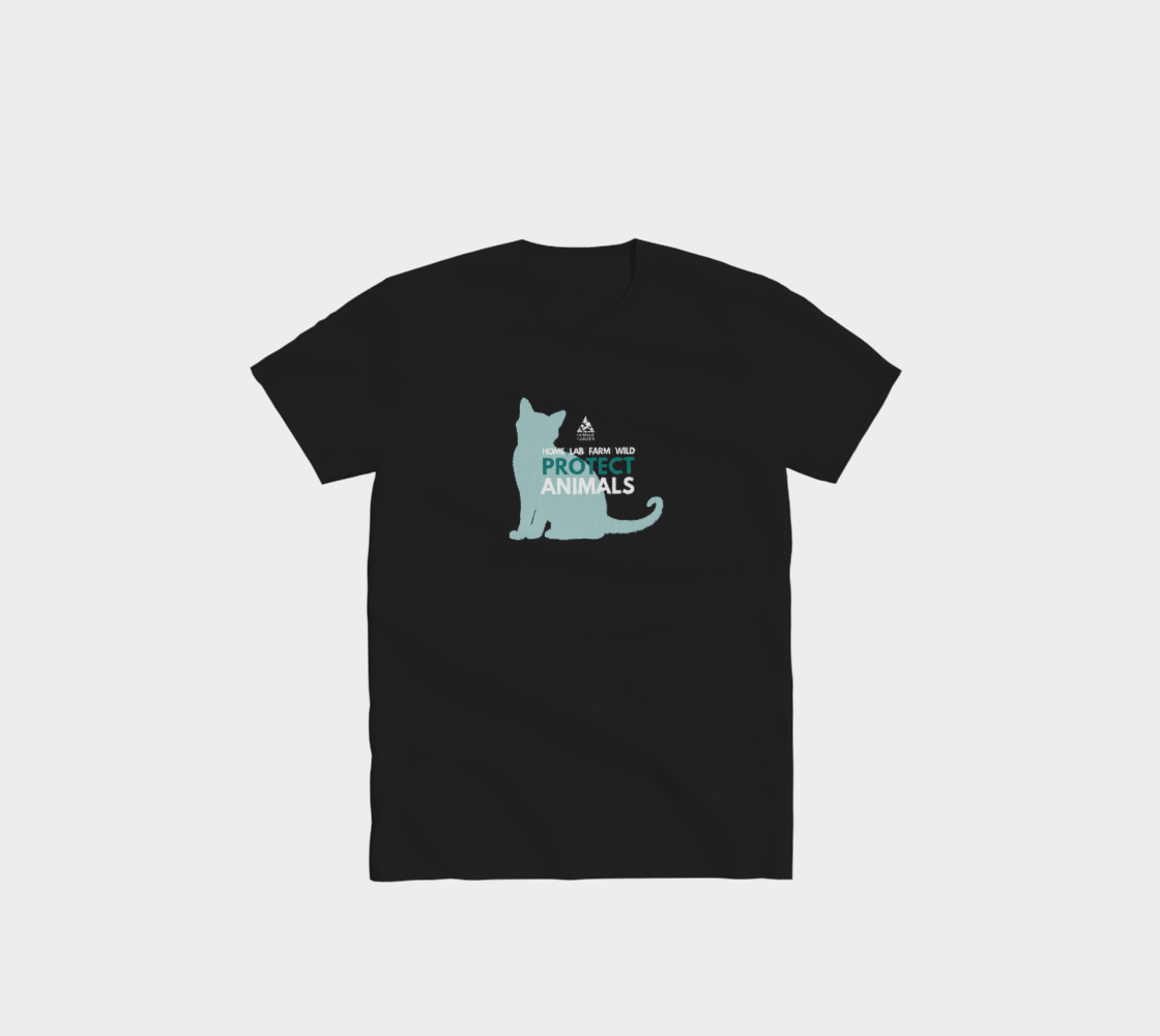 Protect Animals (Cat print) - Crewneck T-Shirt