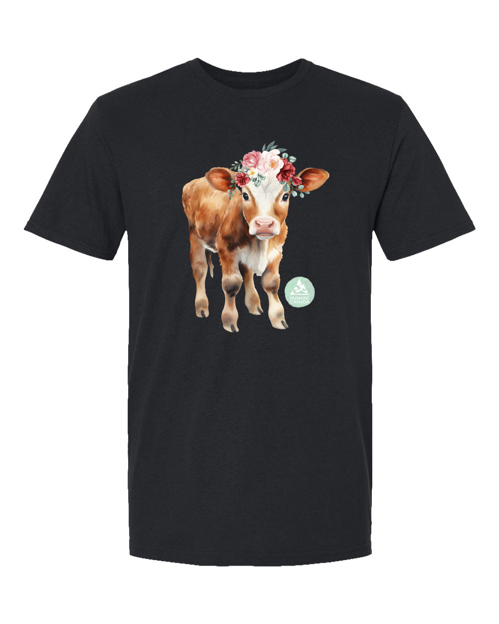 Floral Cow - Crewneck Unisex T-shirt