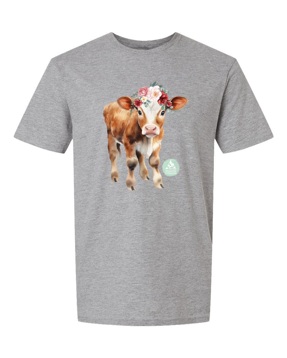 Floral Cow - Crewneck Unisex T-shirt