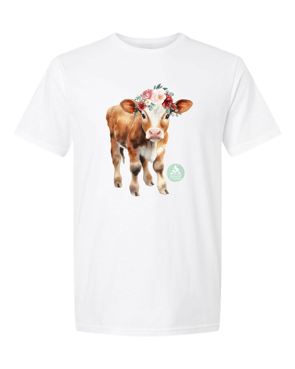 Floral Cow - Crewneck Unisex T-shirt