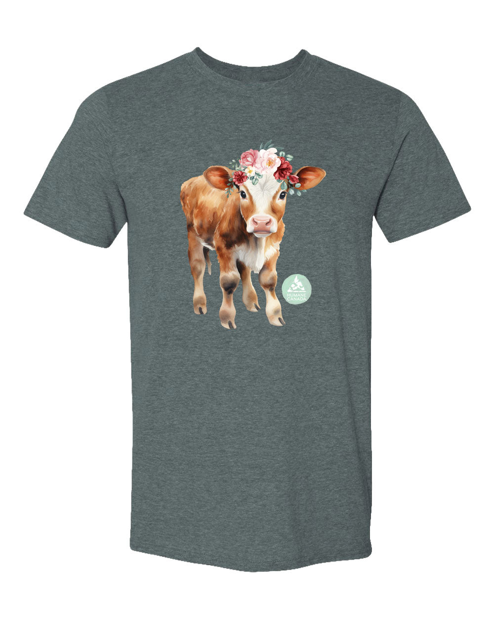 Floral Cow - Crewneck Unisex T-shirt