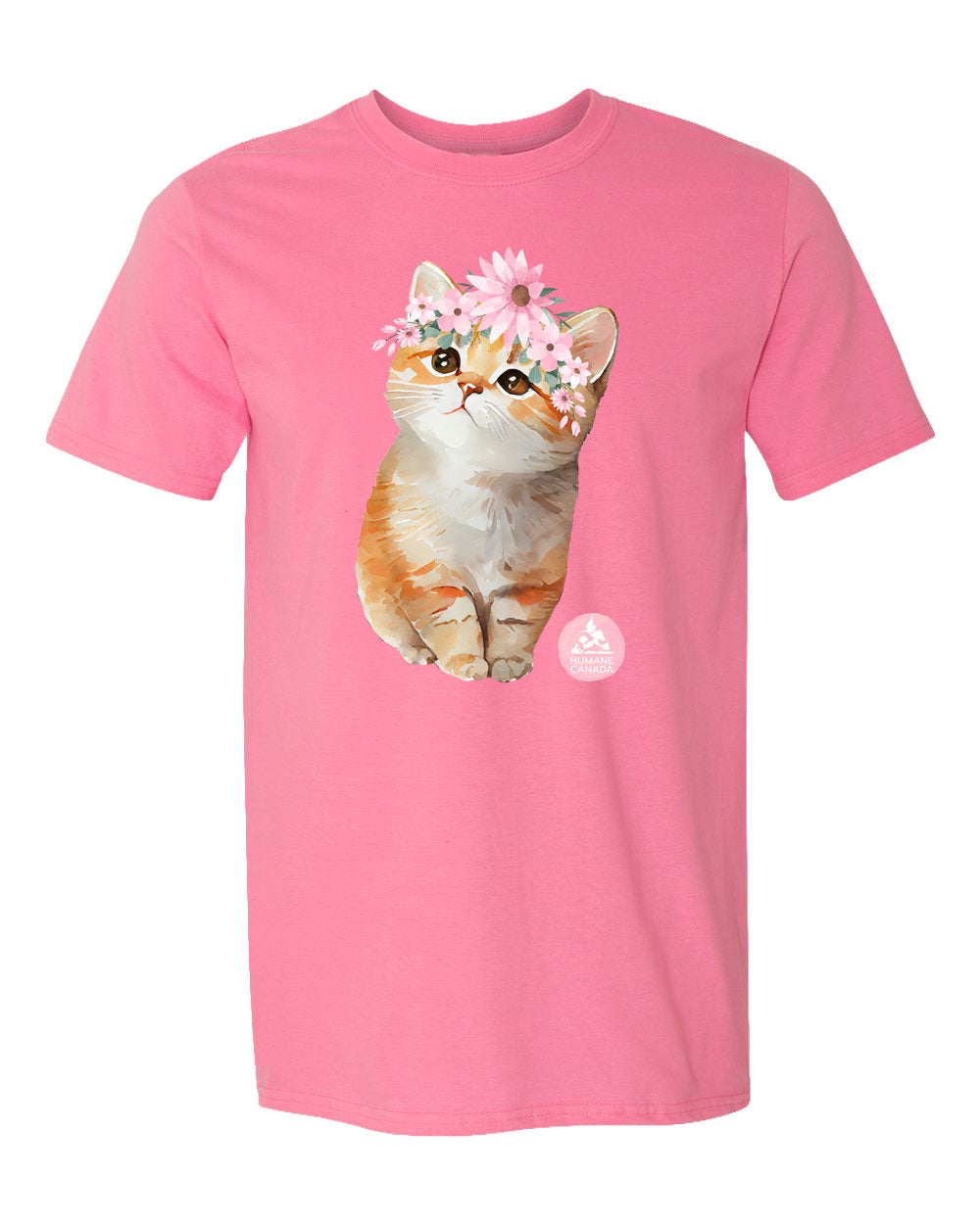 Floral Kitten - Crewneck Unisex T-shirt
