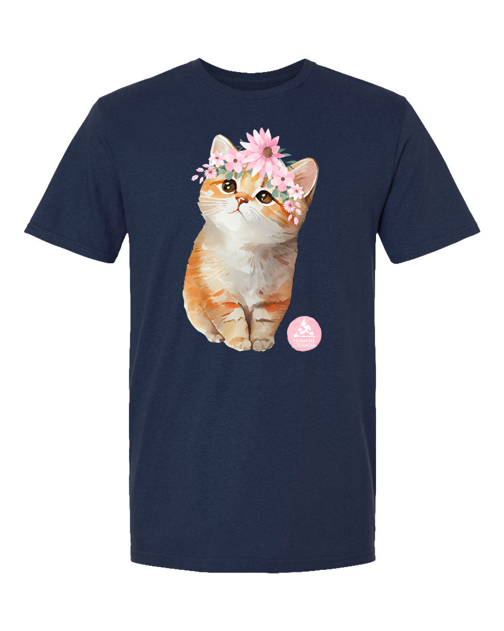 Floral Kitten - Crewneck Unisex T-shirt