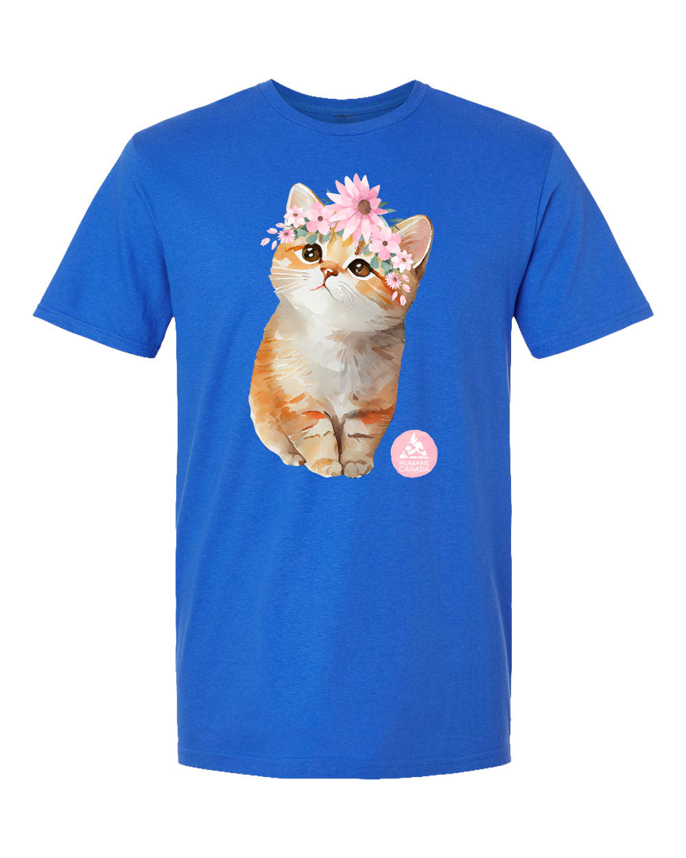 Floral Kitten - Crewneck Unisex T-shirt