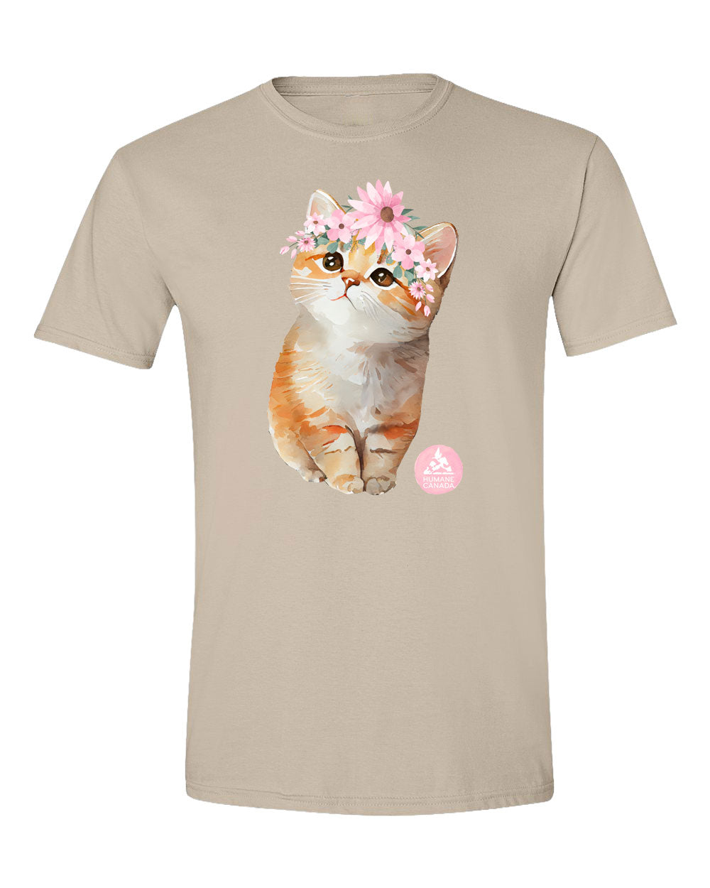 Floral Kitten - Crewneck Unisex T-shirt