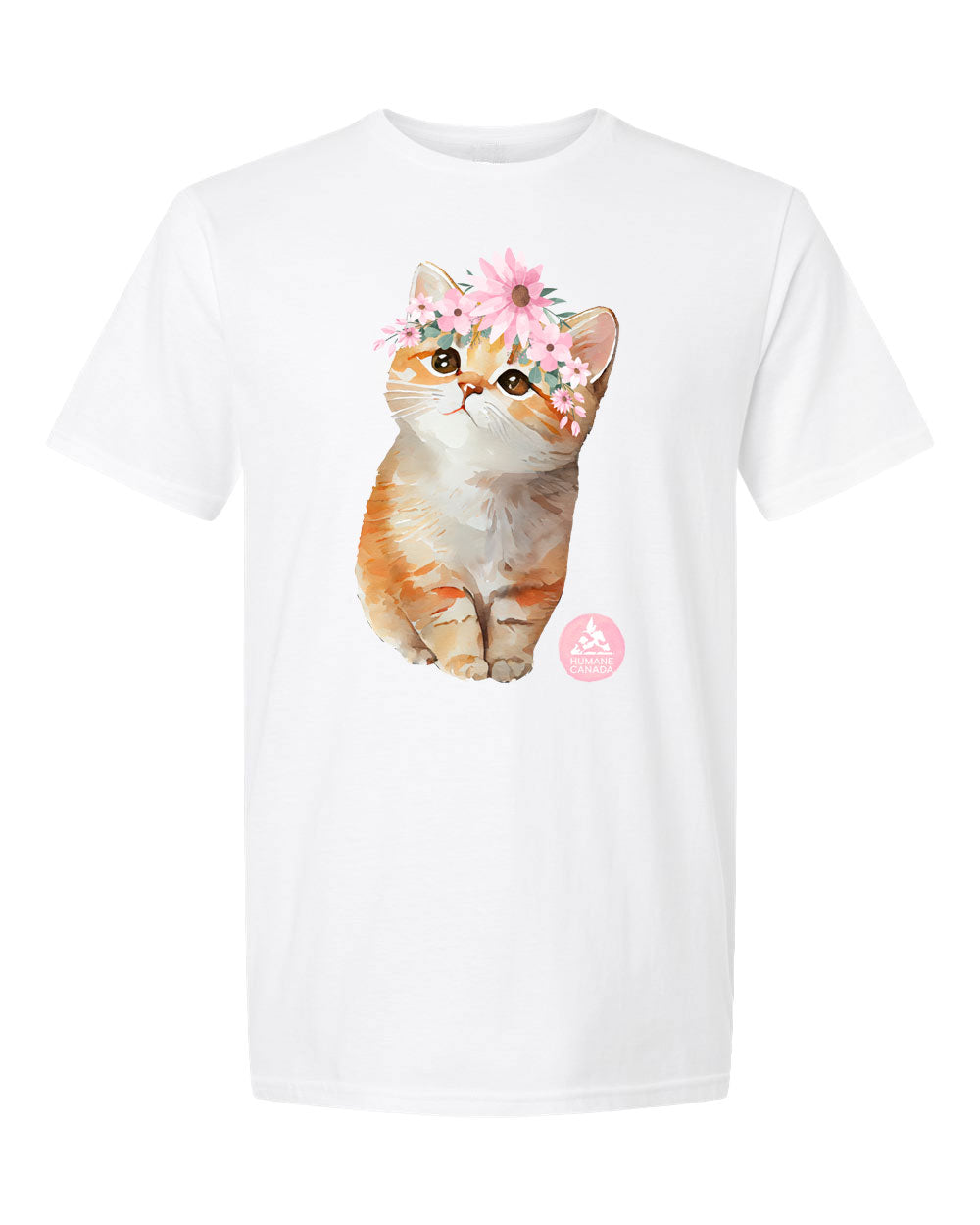 Floral Kitten - Crewneck Unisex T-shirt