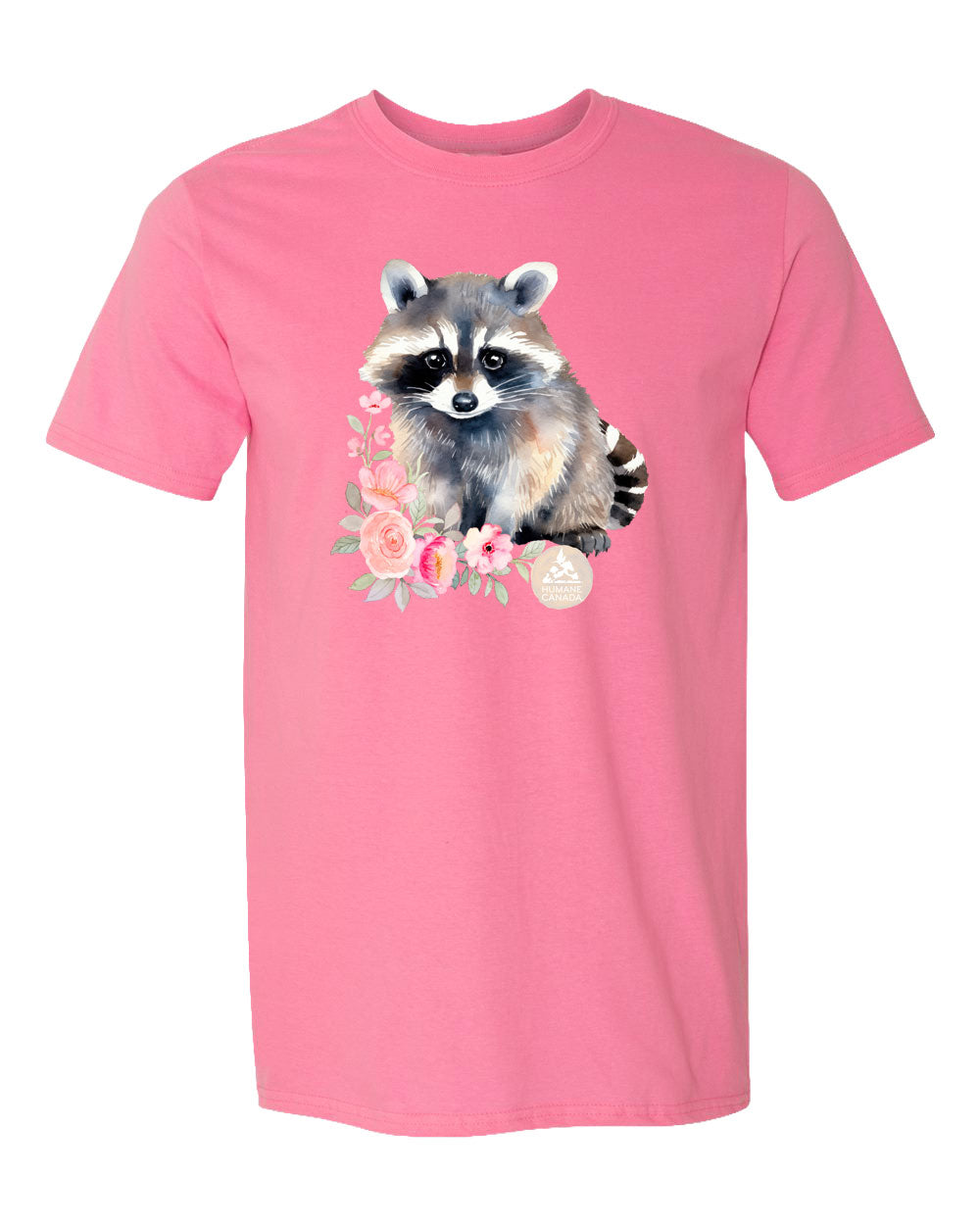 Floral Racoon - Crewneck Unisex T-shirt