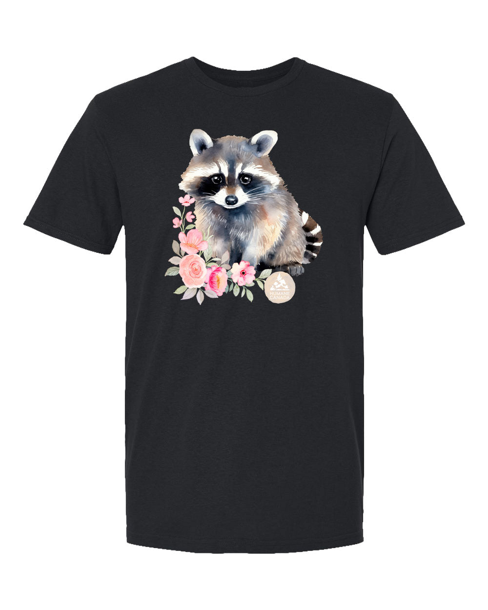 Floral Racoon - Crewneck Unisex T-shirt