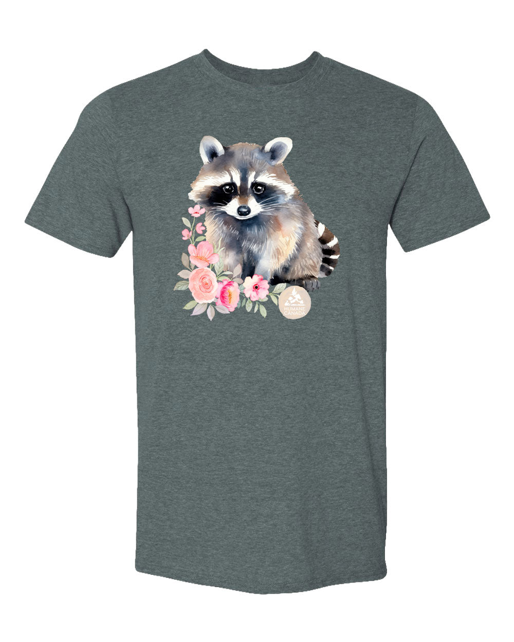 Floral Racoon - Crewneck Unisex T-shirt