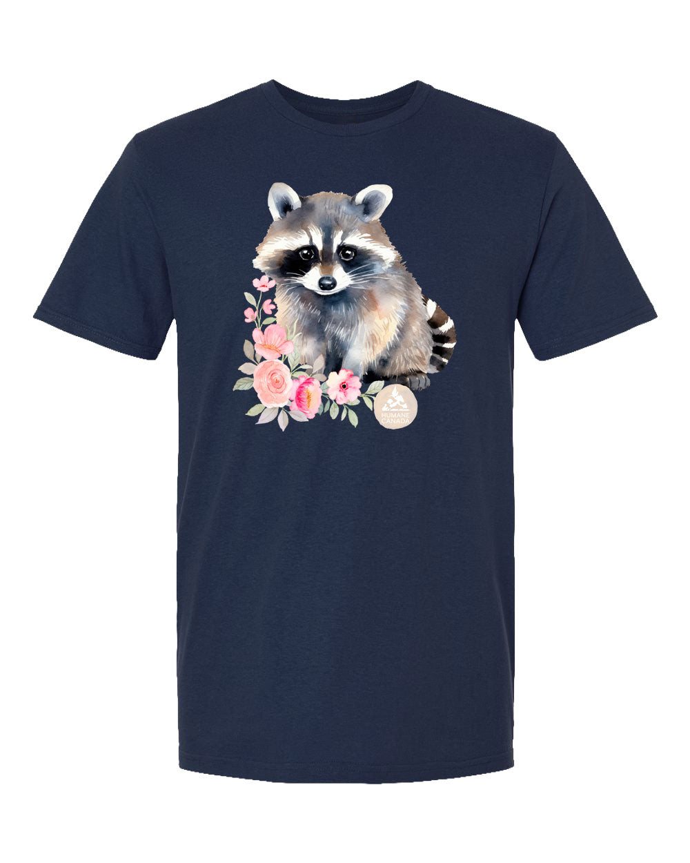 Floral Racoon - Crewneck Unisex T-shirt