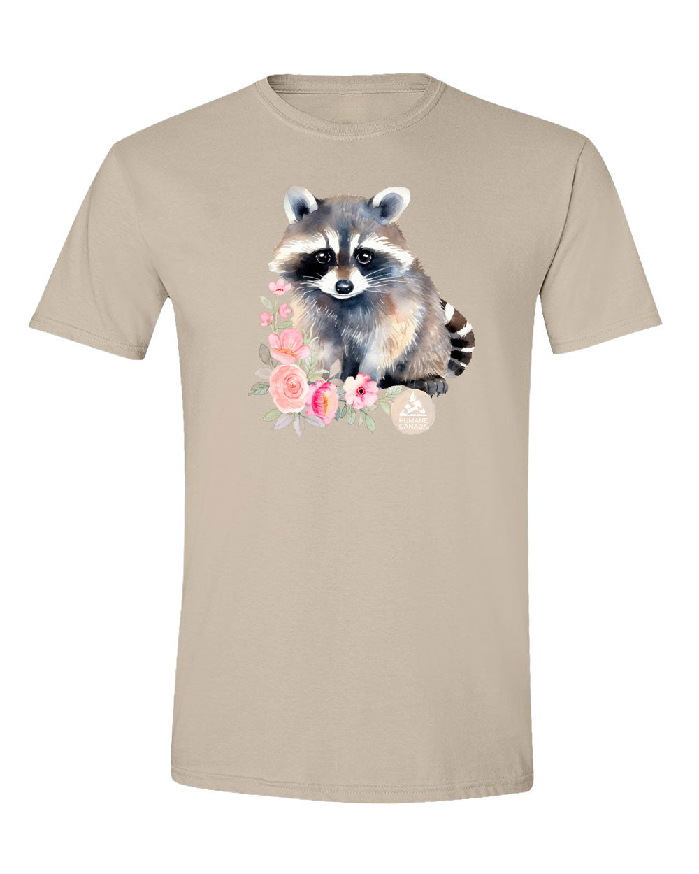 Floral Racoon - Crewneck Unisex T-shirt