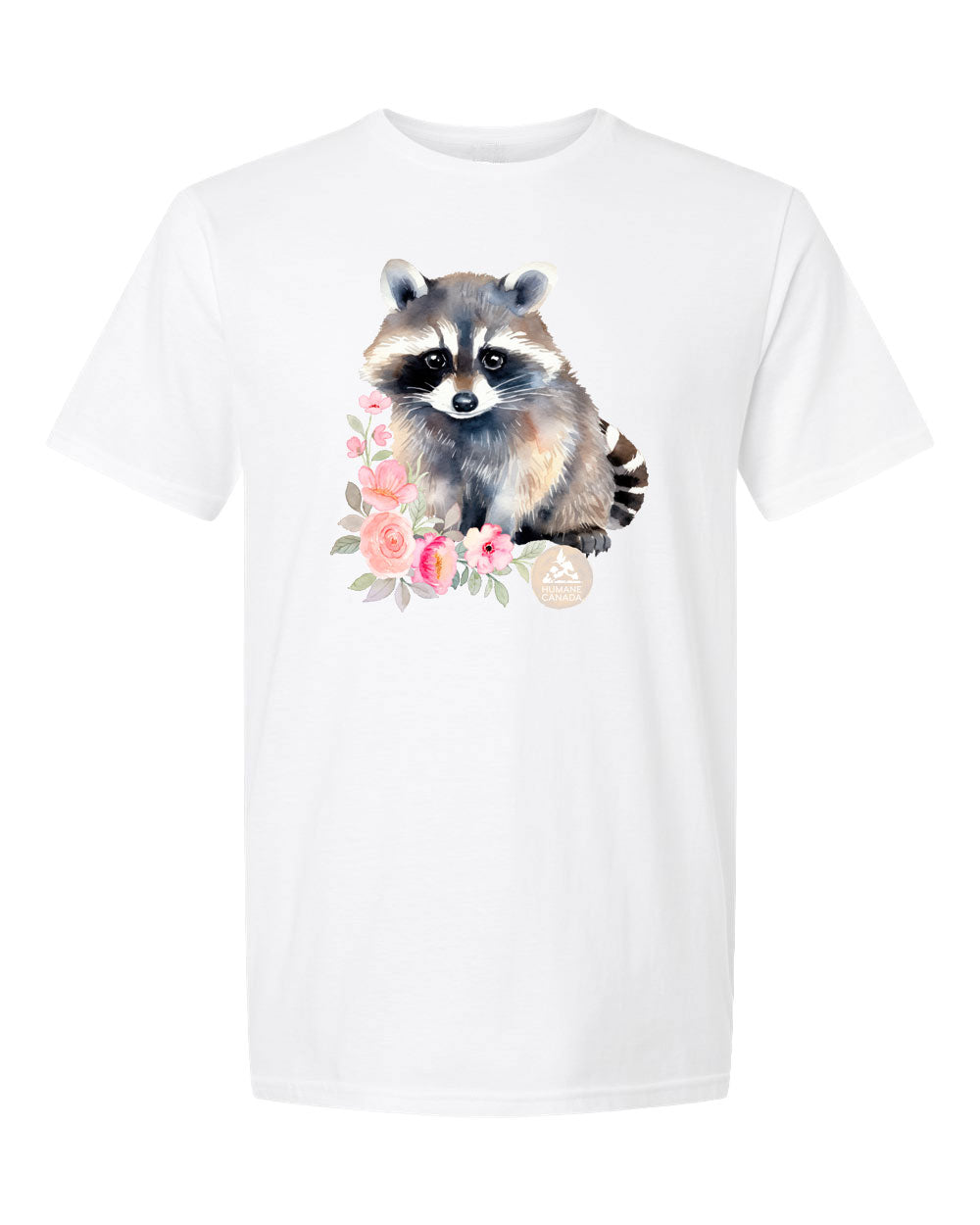 Floral Racoon - Crewneck Unisex T-shirt